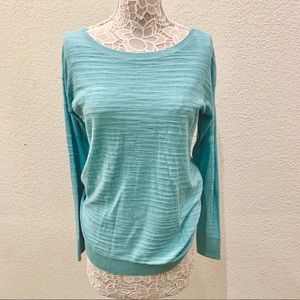 LOFT Aqua Blue Long Sleeve Sweater